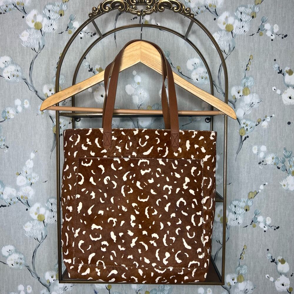 Madewell Medium Transport Tote Animal Print Calf Hair - NWT